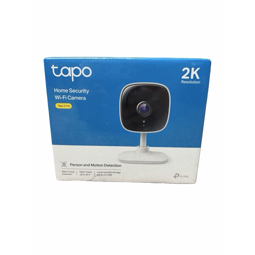 TP-LINK Tapo 2k Indoor Security Wi-Fi Camera Tapo C110 Night Vision White